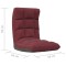 Scaun de podea pliabil, rosu vin, material textil - 10