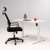 Birou electric IntelliFlex, 2 motoare, controler digital cu memorie, sistem anticoliziune, cadru alb, blat alb 160x80 cm, nou