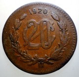 C.312 MEXIC 20 CENTAVOS 1920, America de Nord, Bronz