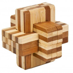 Joc logic IQ din lemn bambus Block cross