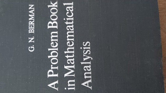 G. N. Berman - A problem book in mathematical analysis