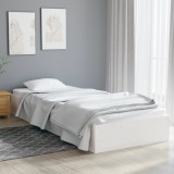 Gossi cadru de pat mic single, alb, 75x190 cm, lemn masiv