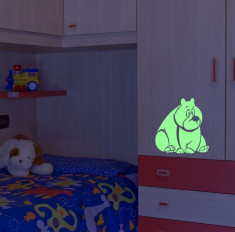 Sticker decorativ glow luminos model Funny Bear foto