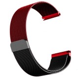 Curea otel, Milanese Loop Slim, compatibila cu Huawei Watch 2 Classic, Telescoape QR, 22mm, Black Wine