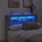 Gossi tablie de pat cu led, gri sonoma, 160x18,5x103,5 cm, lemn