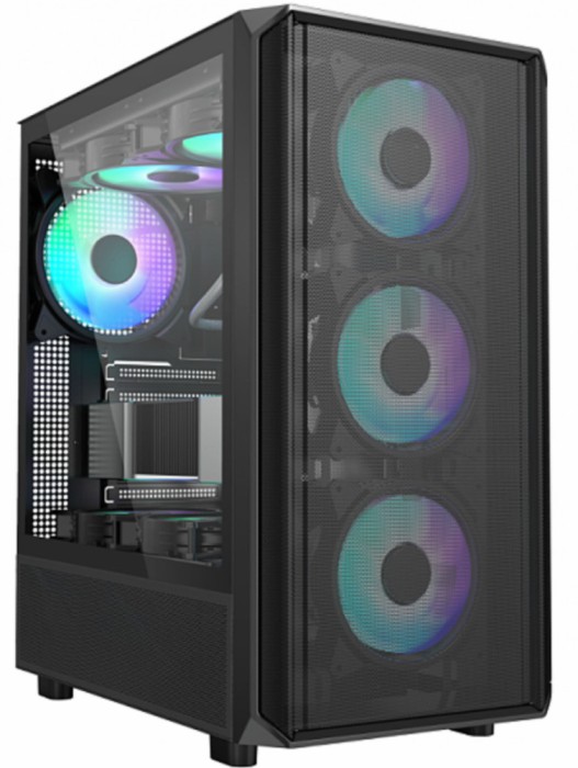 Carcasa gaming Serioux Vanguard, fara sursa, tip middle tower, capac