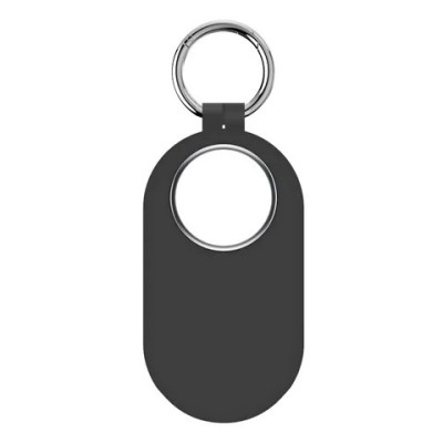 Breloc silicon, THD, compatibil Samsung Galaxy SmartTag 2, negru foto