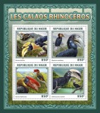 Cumpara ieftin NIGER 2016 - Pasarea rinocer / set complet - colita + bloc MNH, Nestampilat