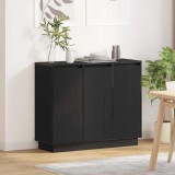 VidaXL Dulap cu LED, stejar negru, 90x32x75 cm, lemn prelucrat