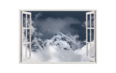 Autocolant decorativ, Fereastra, Natura si peisaje, Multicolor, 85 cm, 2538ST foto