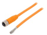 Cablu M12 5 pini 2m IP67 Lumberg Automation RKTS 5-183/2M Conector Mama Drept PVC Portocaliu