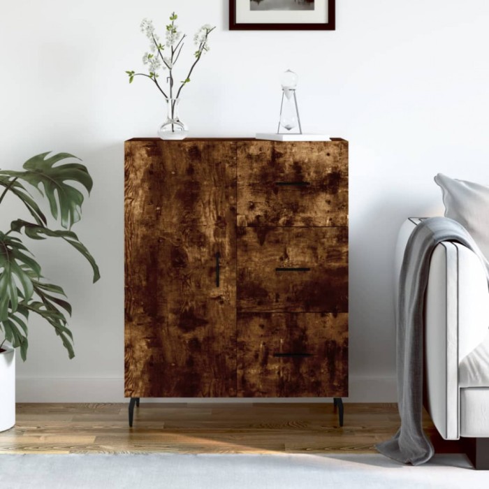 vidaXL Servantă, stejar fumuriu, 69,5x34x90 cm, lemn compozit 827937