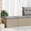 Gossi set canapele gradina cu perne 2 piese bej poliratan/lemn acacia