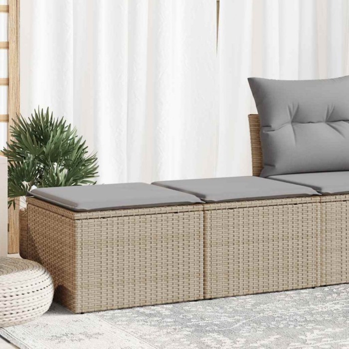 Gossi set canapele gradina cu perne 2 piese bej poliratan/lemn acacia