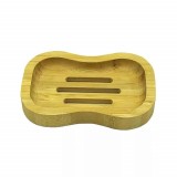 Savoniera din bambus Pufo Nature pentru baie, 12 cm, maro