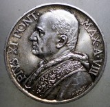 Moneda Argint Vatican 10 Lire 1929 Pius XI, XF/AUNC, 0.835 Silver, 10g - Editie Limitata 10000 ex.