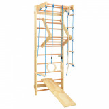 VidaXL Set de joacă pentru cățărat de interior cu scări și inele, lemn