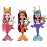 Cumpara ieftin Set 3 papusi sirene Royal Enchantimals Ocean Kingdom