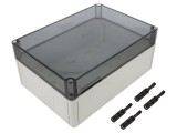 Carcasă universală IP66 gri, 180x254x111mm, rezistentă la UV și impact