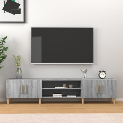 Comoda TV, gri sonoma, 180x31,5x40 cm, lemn prelucrat GartenMobel Dekor foto