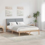 vidaXL Cadru de pat Maro și gri deschis 160 x 200 cm Lemn masiv de pin 3394368