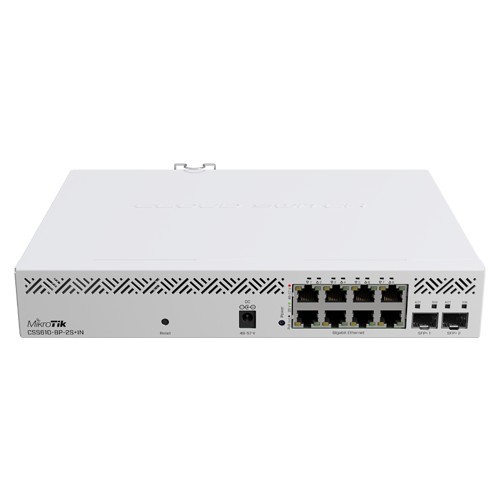 Switch, 8 x Gigabit PoE, 2 x SFP+ 10Gbps, Management - MikroTik CSS610-8P-2S+IN SafetyGuard Surveillance