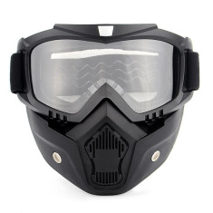 Masca protectie fata, plastic dur + ochelari ski, lentila transparenta, TD03