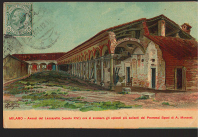 CPIB 16742 CARTE POSTALA - MILANO. AVANZI DEL LAZZARETTO, VECHE, 1912, RAINERI foto