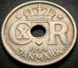 Cumpara ieftin Moneda istorica 25 ORE - DANEMARCA, anul 1924 * cod 4444, Europa