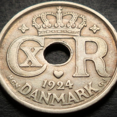 Moneda istorica 25 ORE - DANEMARCA, anul 1924 * cod 4444