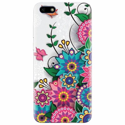 Husa silicon pentru Huawei Y5 Prime 2018, Mandala Flowers foto