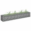 VidaXL Strat &icirc;nălțat gabion, 180 x 30 x 30 cm, oțel galvanizat 145633