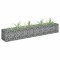 vidaXL Strat &icirc;nălțat gabion, 180 x 30 x 30 cm, oțel galvanizat 145633