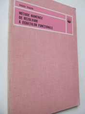Metode numerice de rezolvare a ecuatiilor functionale - Roger Temam