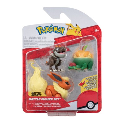 Pokemon - Set 3 figurine de actiune, Appltun, Tyrunt, Flareon, 3 buc foto