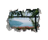 Autocolant decorativ, Gaura in perete, Arbori si flori, Multicolor, 83 cm, 255ST-3, Oem