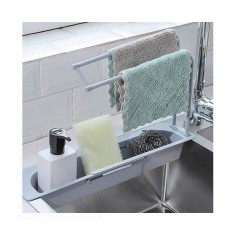 Suport Organizator pentru Chiuveta, reglabil 36-50cm &ndash; Ideal pentru Uscarea Buretilor si Lavetelor