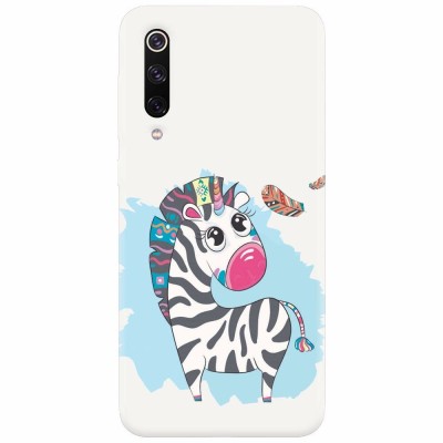 Husa silicon pentru Xiaomi Mi 9, Zebra foto