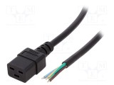 Cablu 3x1,5mm2 IEC C19 mamă 3m negru 16A LIAN DUNG