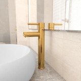 VidaXL Baterie mixer de baie, auriu, 12x30 cm