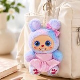 Breloc charm ursulet roz și lila pentru geantă, dimensiune 15cm, CMCLASS