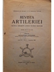 Referendaru Alexandru - Revista artileriei - Tactica, armament, stiinte technice militare, anul XLI, no. 9 (Editia: 1928) foto
