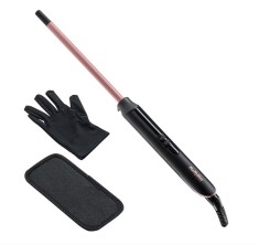 Ondulator pentru bucle afro BaByliss C449E, 210 &deg;C, Invelis Quartz-Ceramic, Negru, Resigilat, Grad A