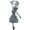 Pandantiv, jolie silver, argint 925, model dansatoare, 30 x 10 mm, 1.7 g