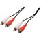Cablu audio stereo RCA 2 x RCA tata - 2x RCA tata 2m negru VALUELINE