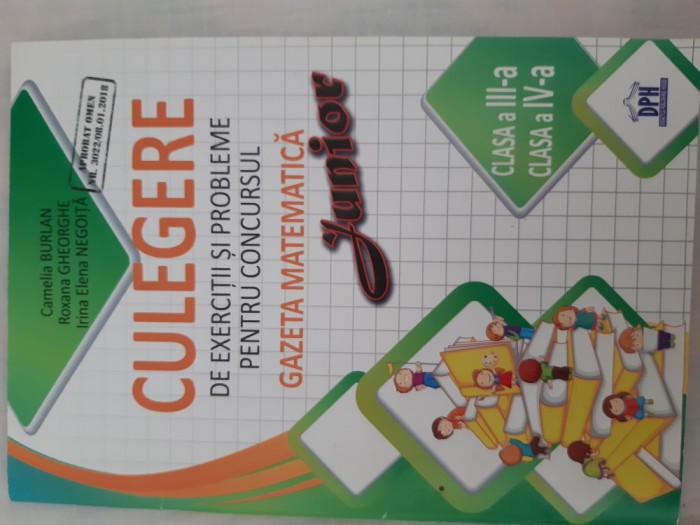 Culegere de exercitii si probleme pt. concursul Gazeta Matematica Junior cls 3-4