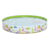 Cumpara ieftin Piscina Copii 150cm 320L happy people, PVC, Supraterana - Alb/Albastru/Verde, +2 Ani
