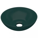 Cumpara ieftin Chiuveta de baie, verde inchis, ceramica, rotund