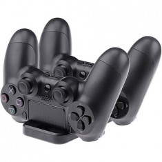 Dock incarcare Controller PS4, Stand Dual PlayStation 4 - Negru