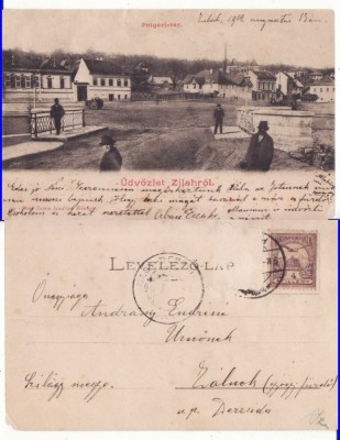 Zalau - Piata- animata- clasica, rara foto